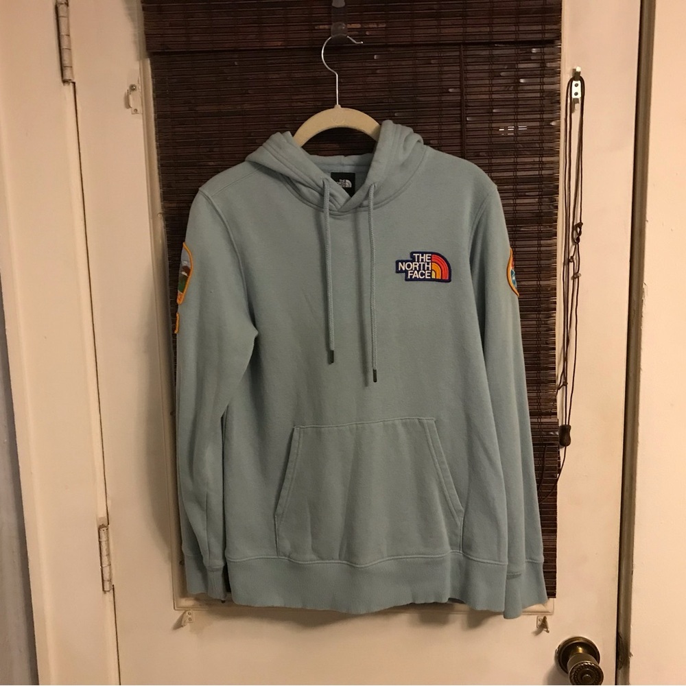 North Face Hoodie Womens Small Novelty Embroidered Outdoor Hiking Camping